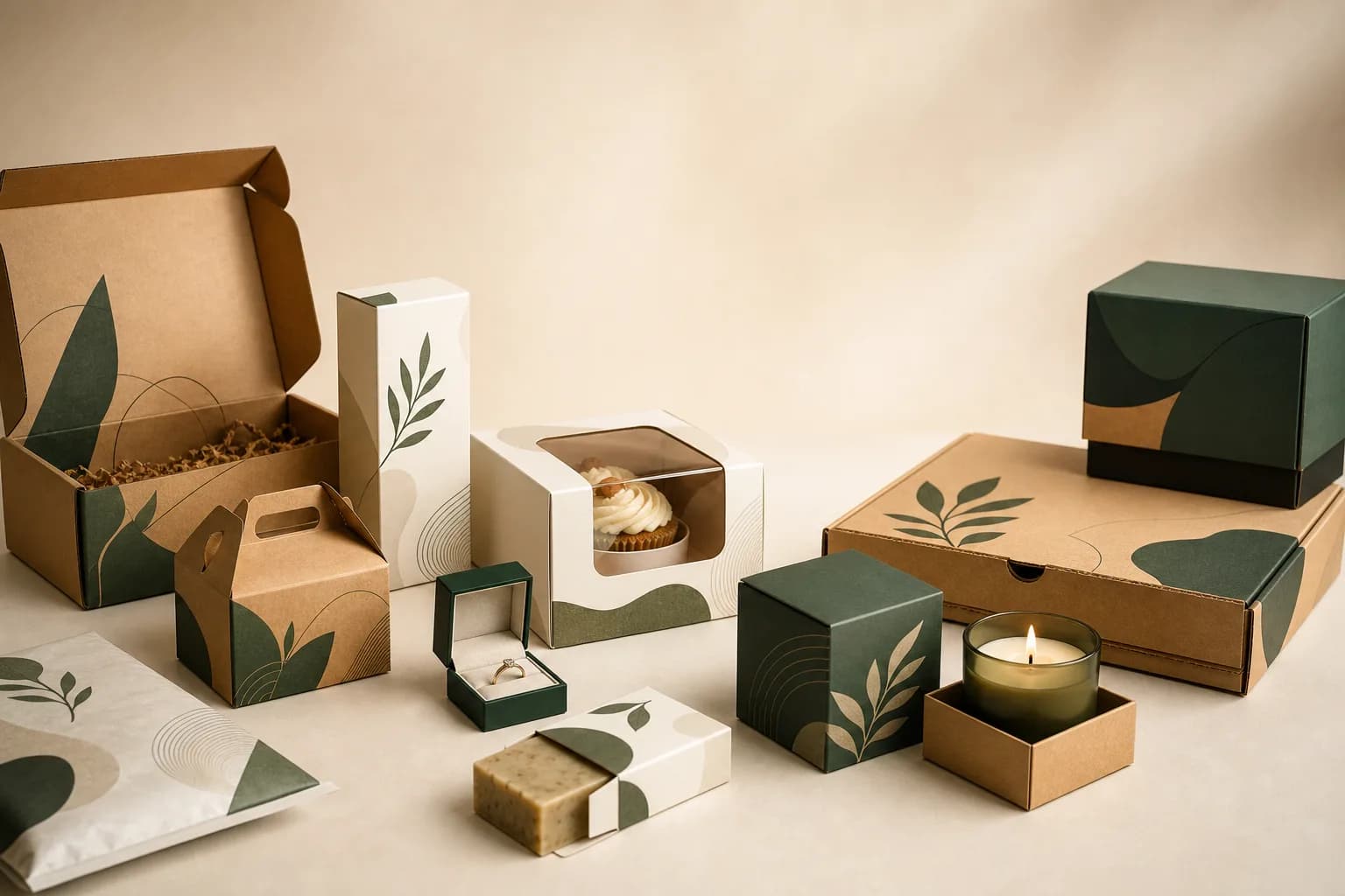 Custom printed boxes and packaging — mailers, cosmetics, bakery, jewelry, food, and gift boxes