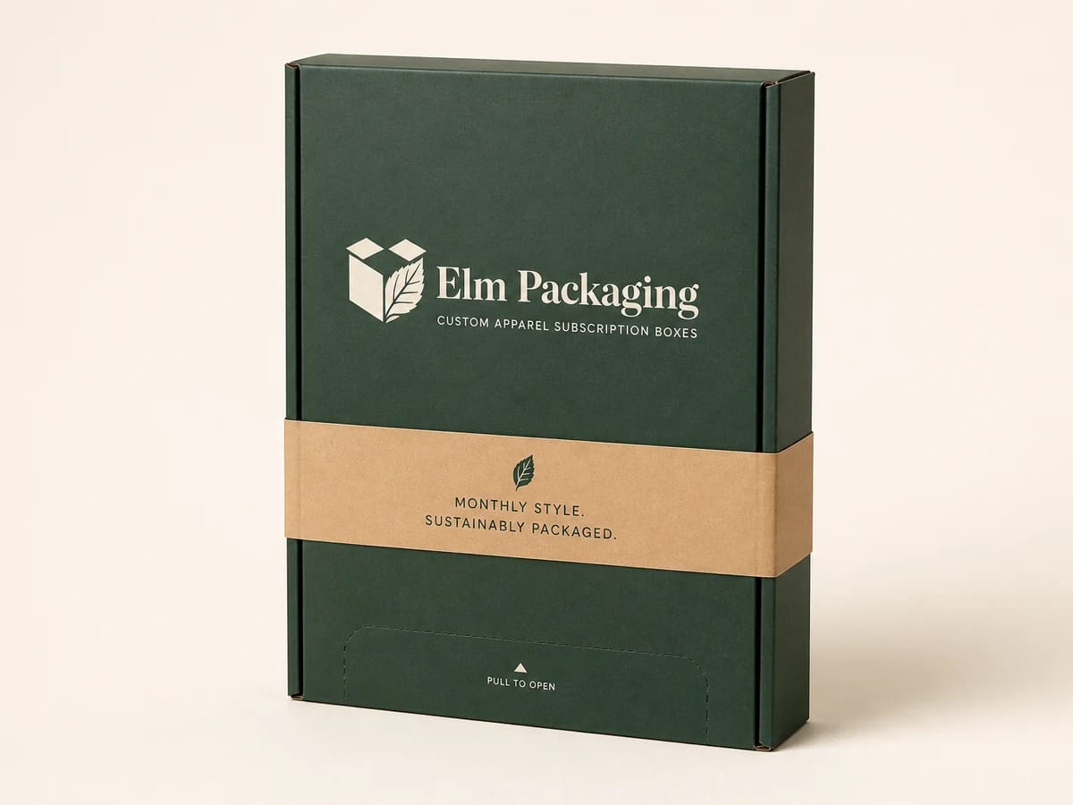 Custom custom apparel subscription boxes packaging