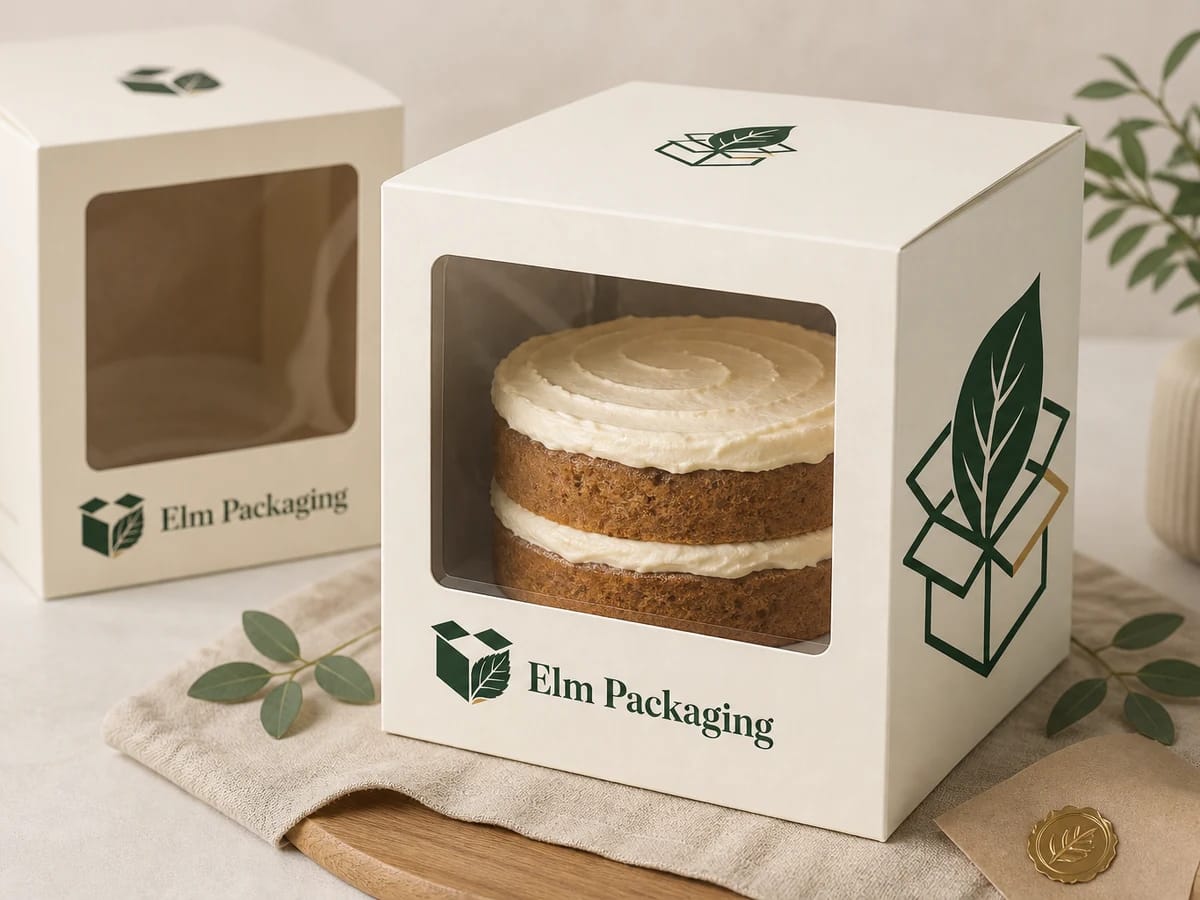 Custom custom cake boxes with window packaging