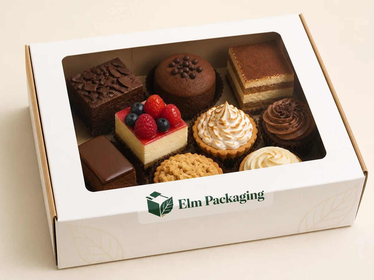 Custom custom dessert boxes with window packaging