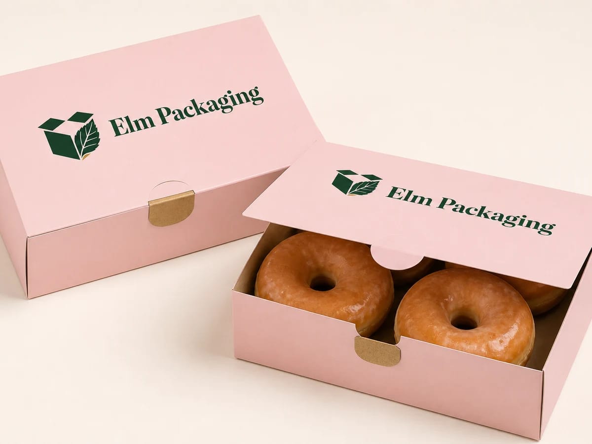 Custom custom pink donut boxes packaging