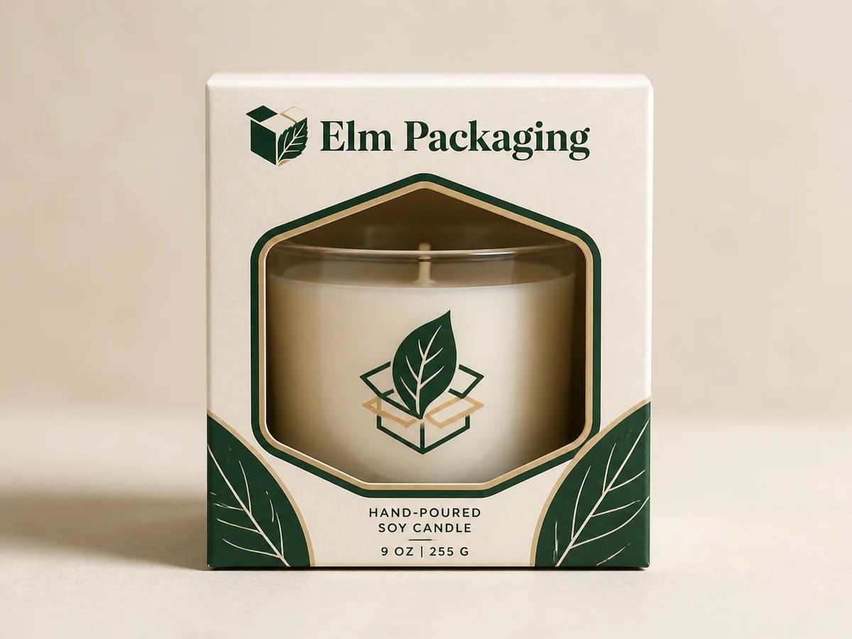Custom custom candle boxes with window packaging