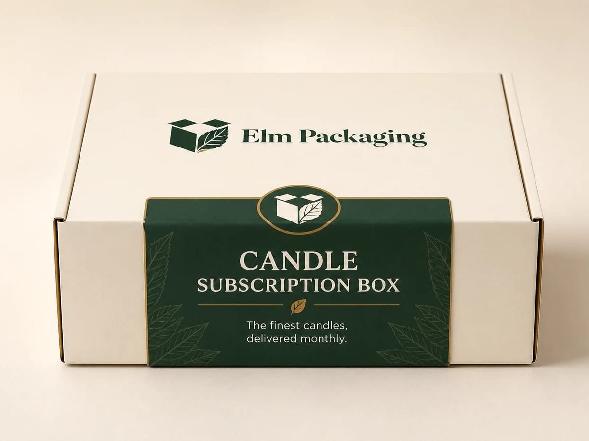Custom custom candle subscription box packaging
