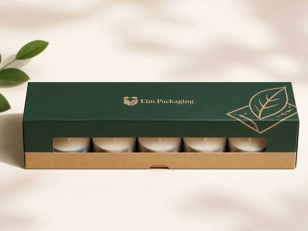 Custom custom tea light candle boxes packaging