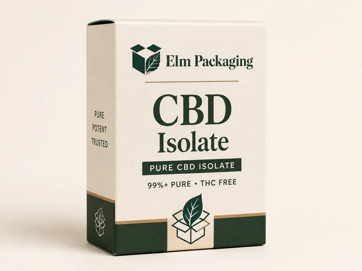 Custom custom cbd isolate boxes packaging