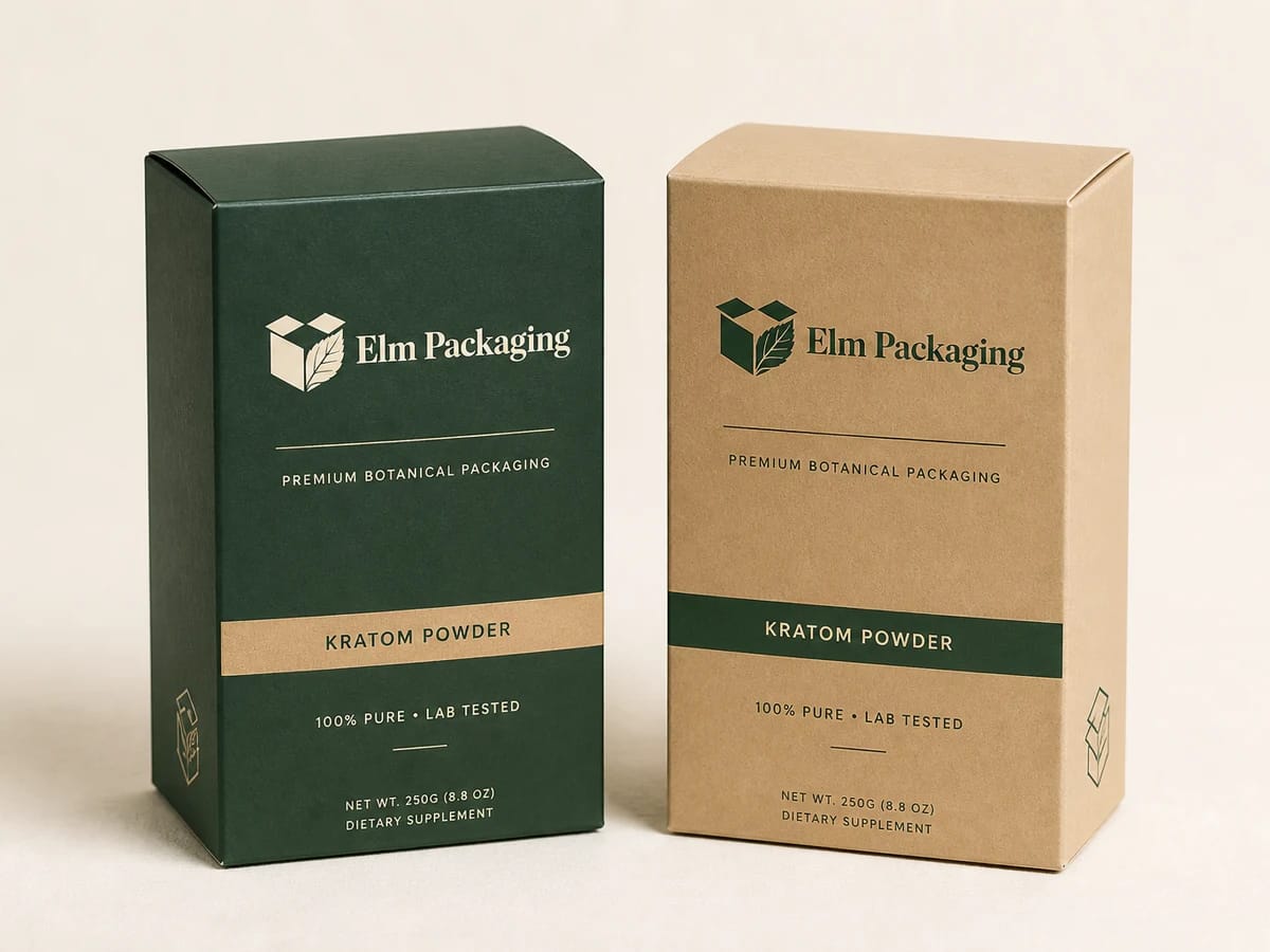 Custom custom cbd kratom boxes packaging