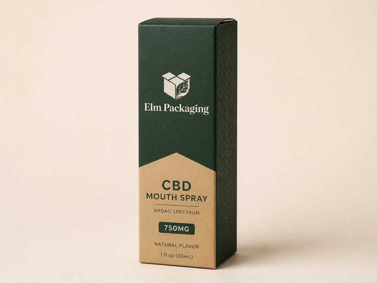 Custom custom cbd mouth spray boxes packaging