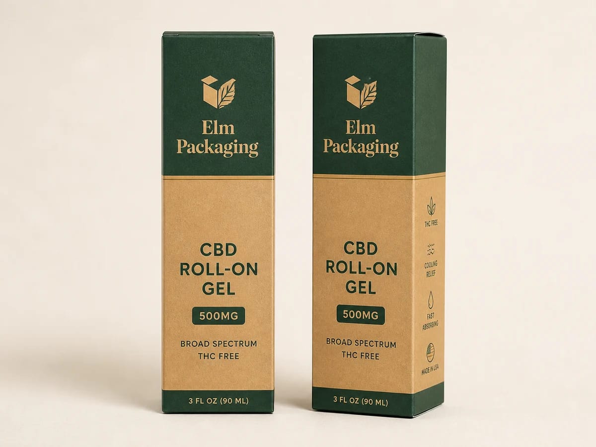 Custom custom cbd roll-on gel boxes packaging