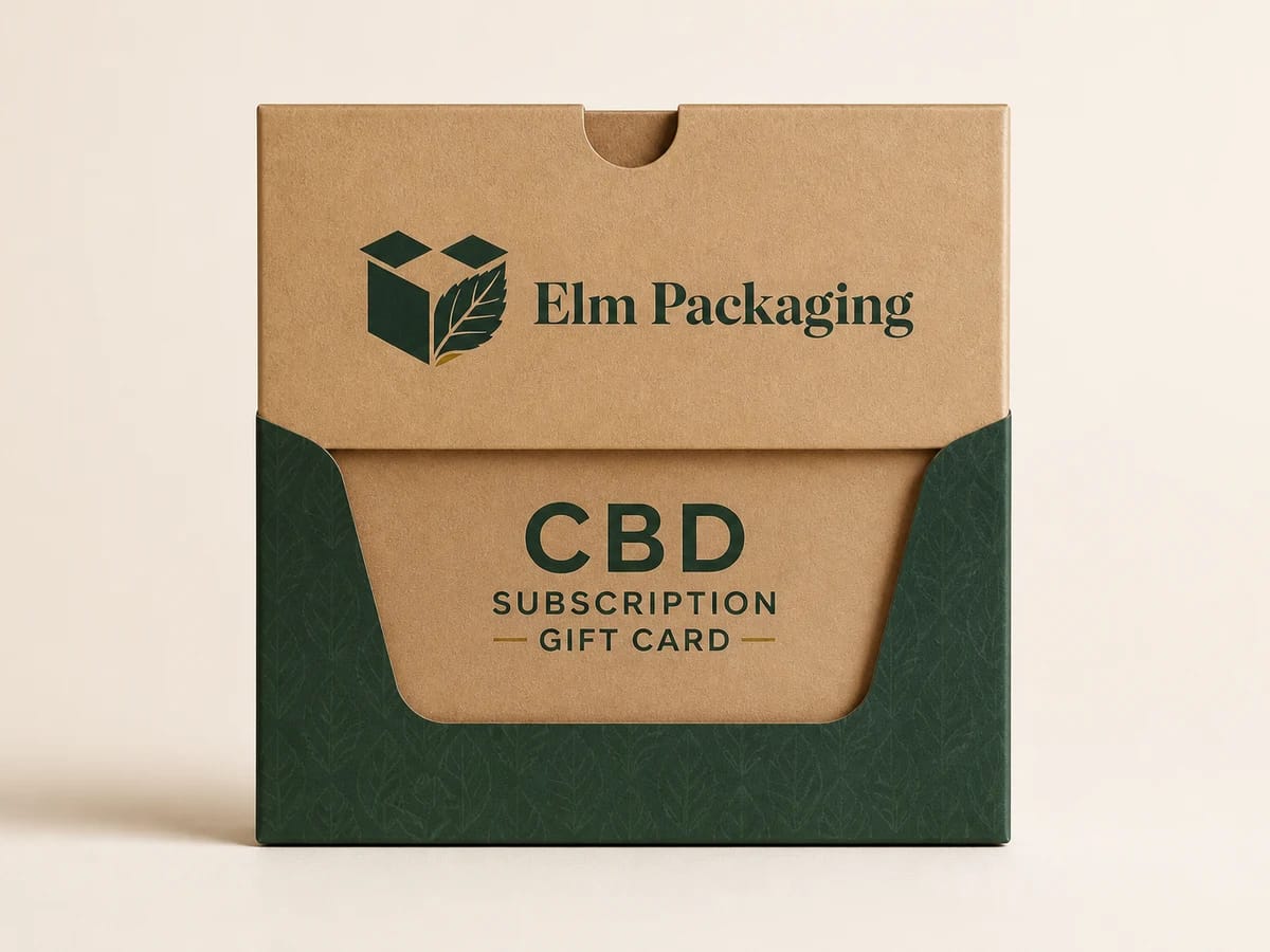 Custom custom cbd subscription box gift cards packaging
