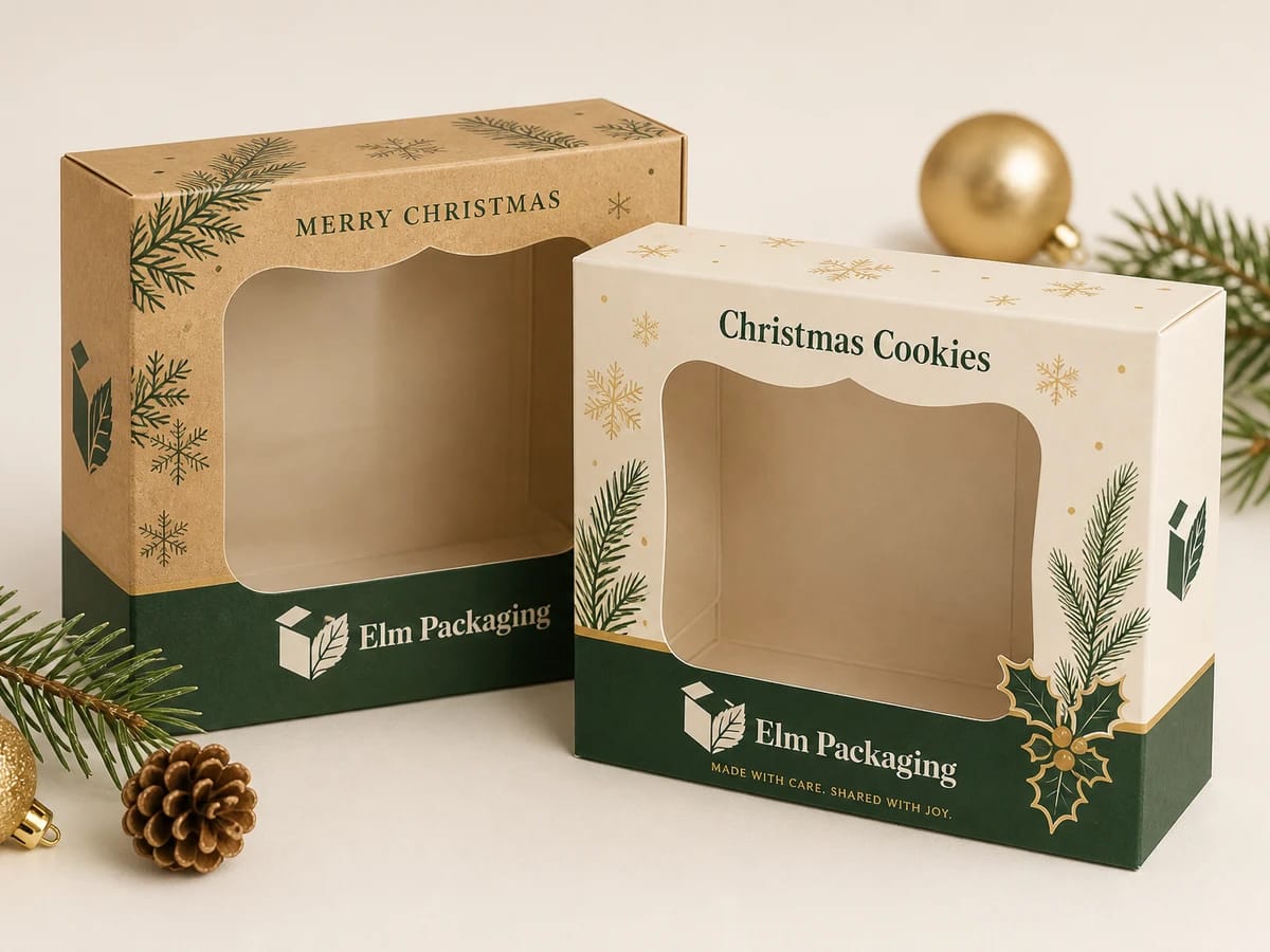 Custom custom christmas cookie boxes packaging