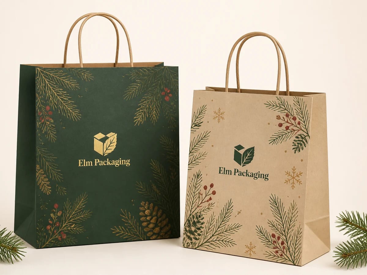 Custom custom christmas paper bags packaging