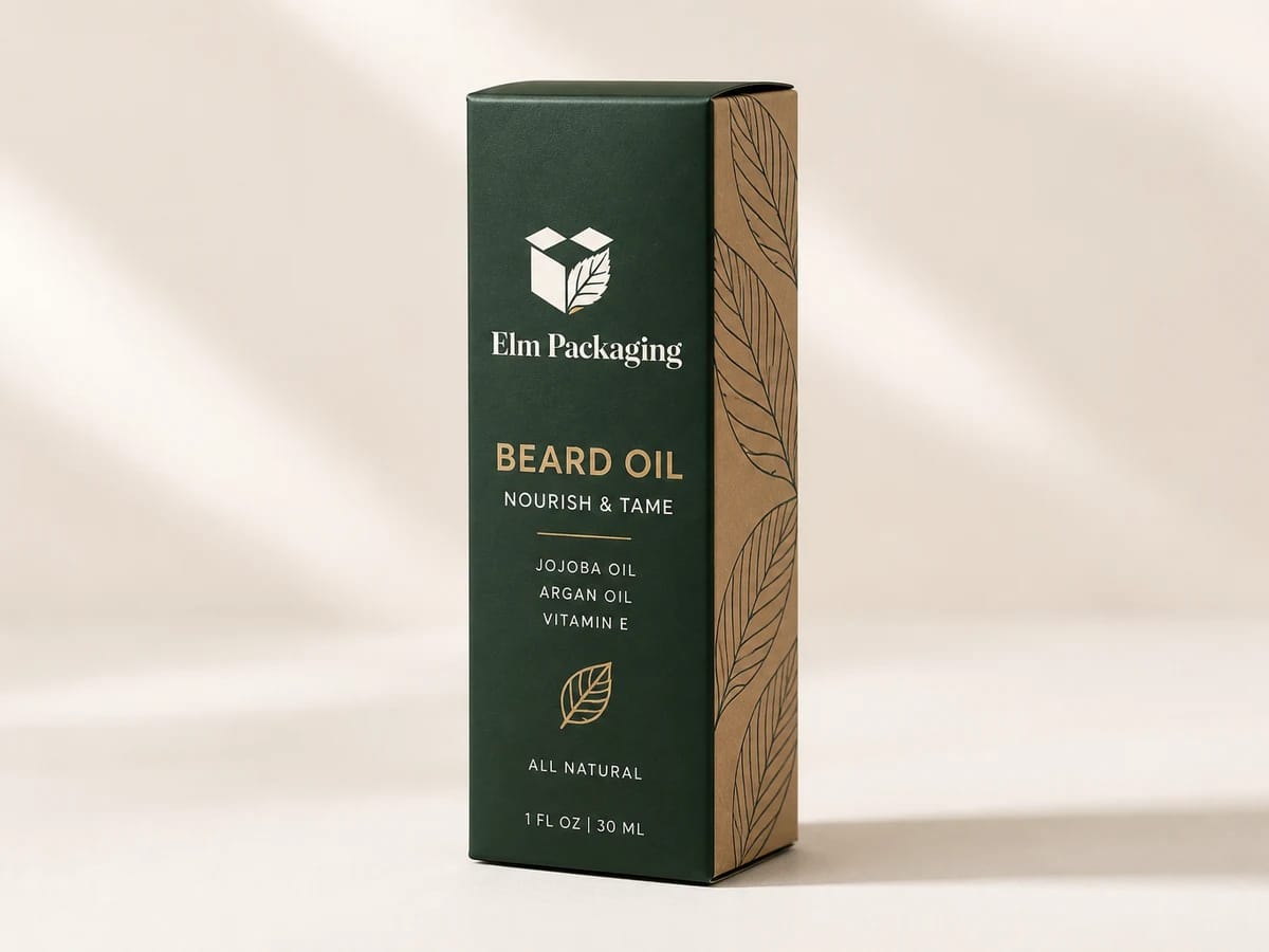 Custom custom beard oil boxes packaging