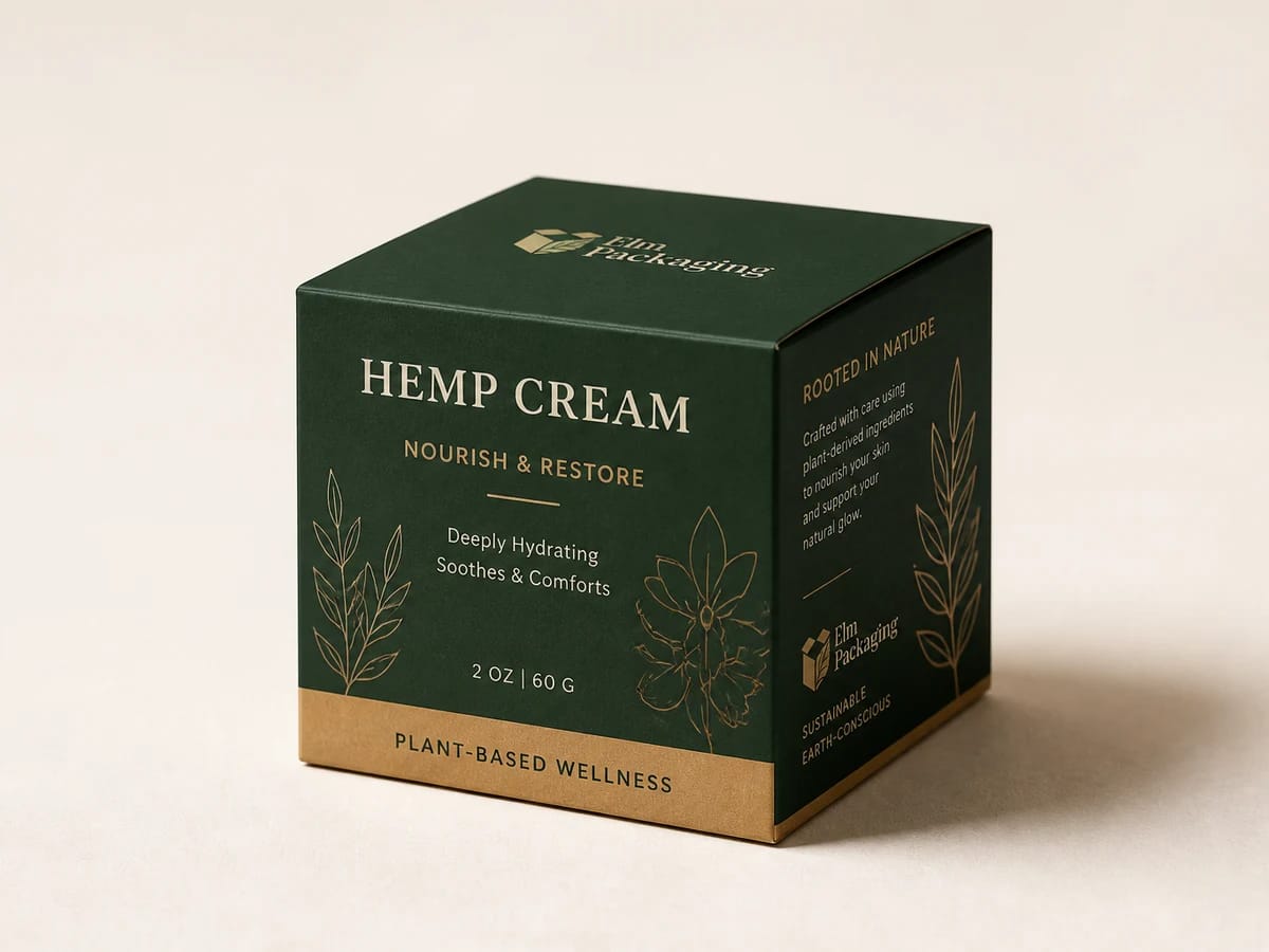 Custom custom hemp cream boxes packaging