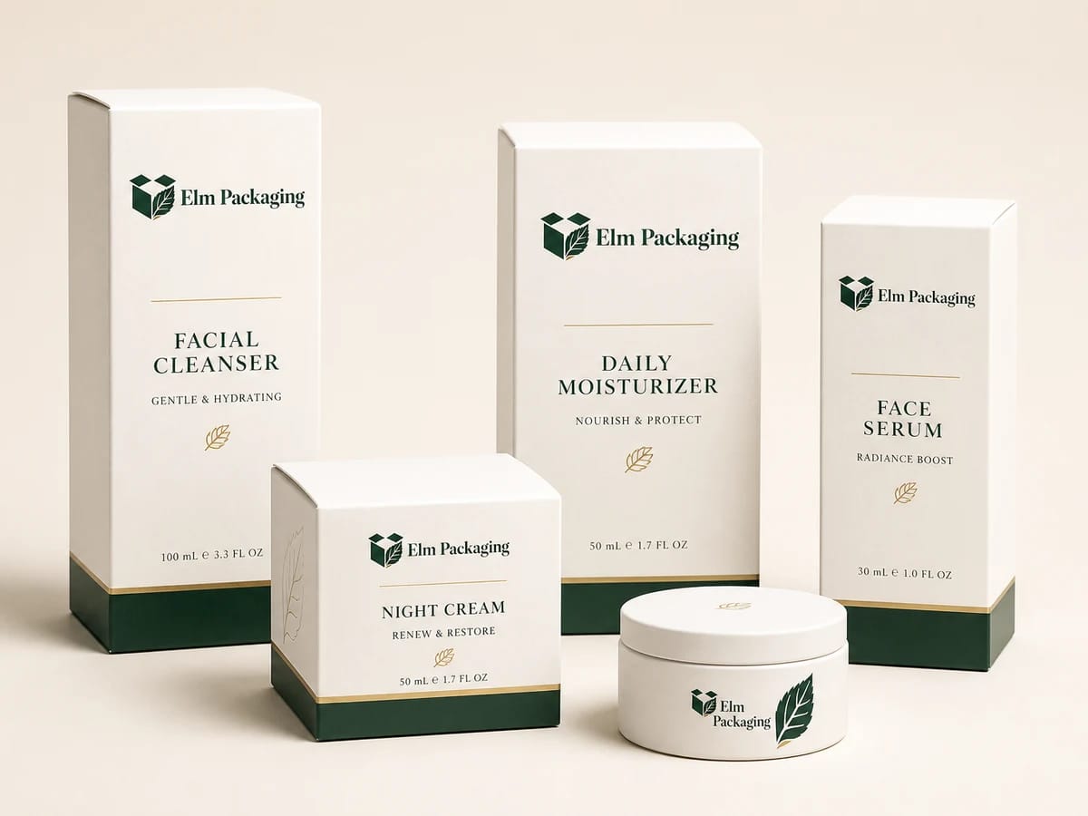 Custom custom white cosmetic packaging packaging