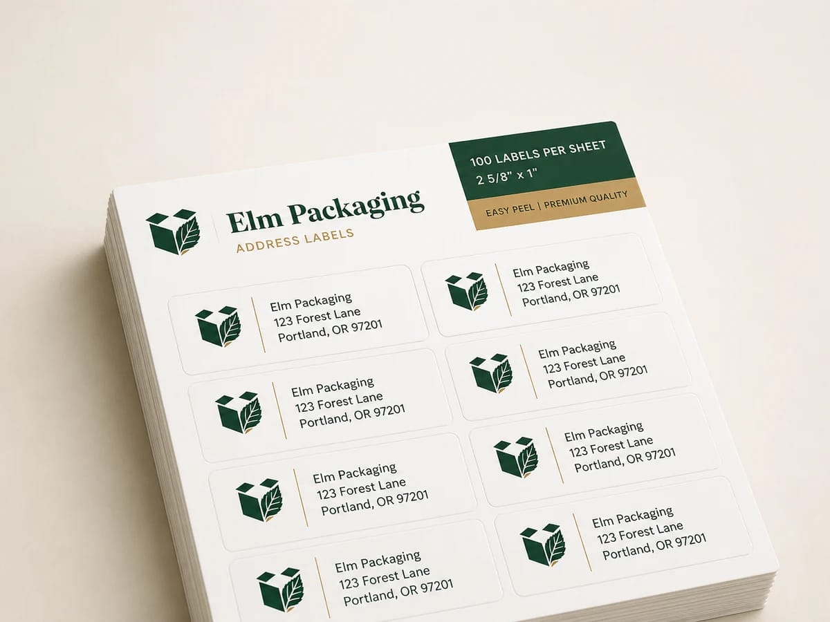 Custom custom address labels packaging