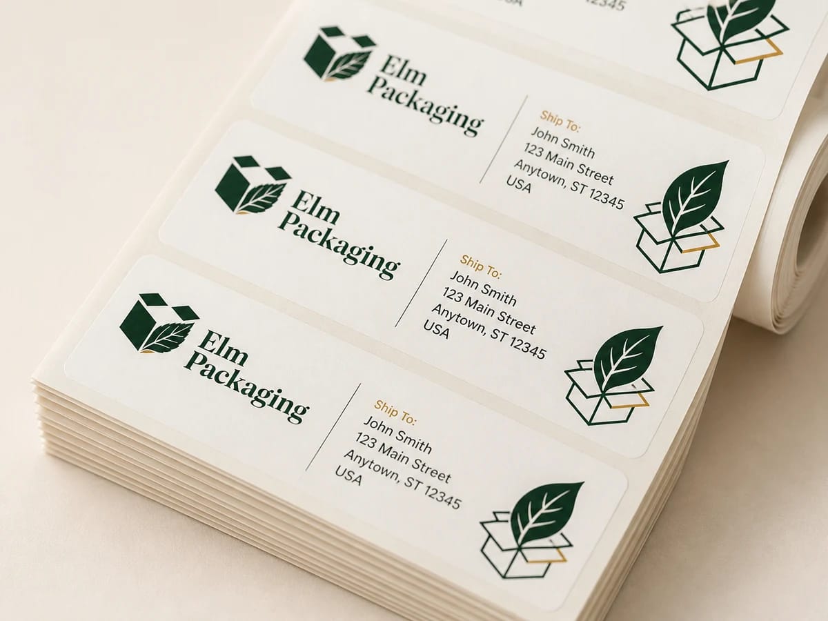 Custom custom business labels packaging