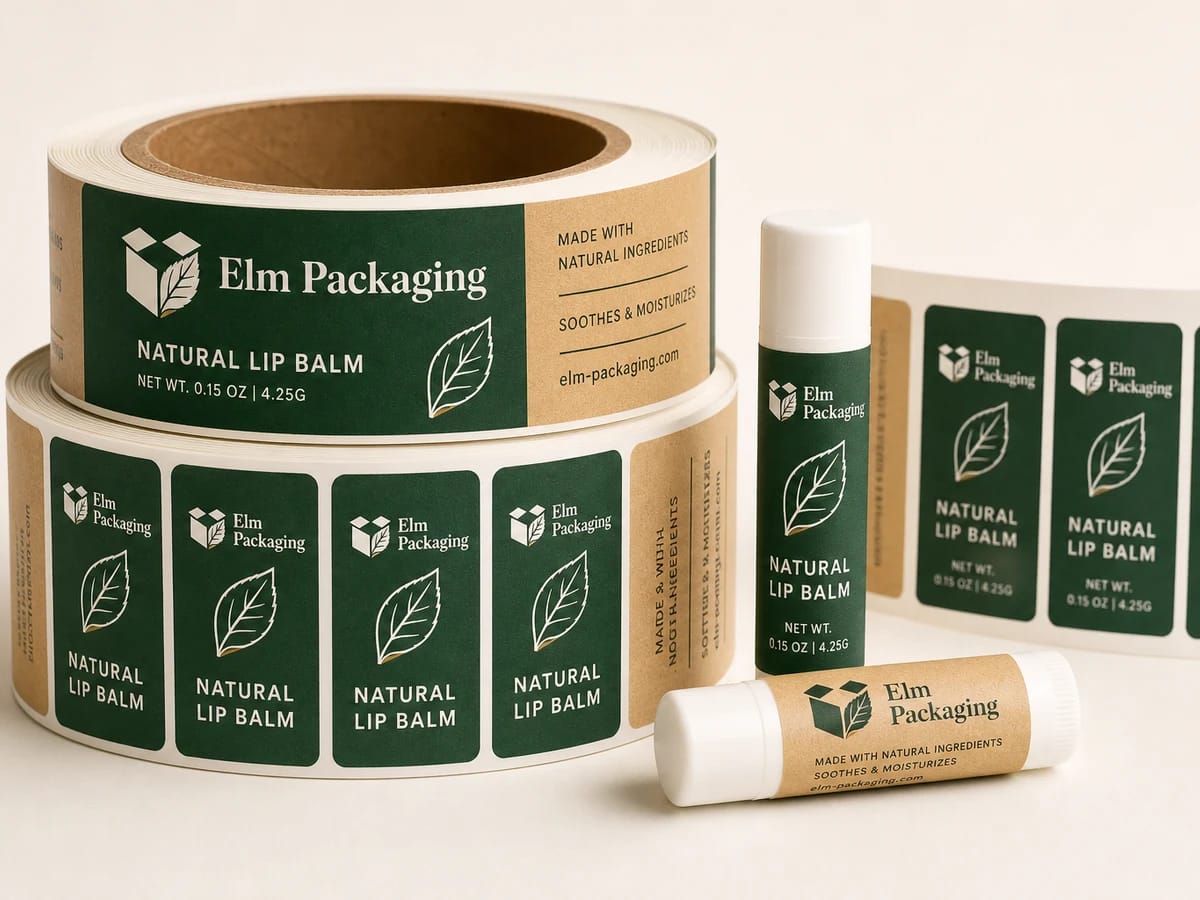Custom custom chapstick labels packaging