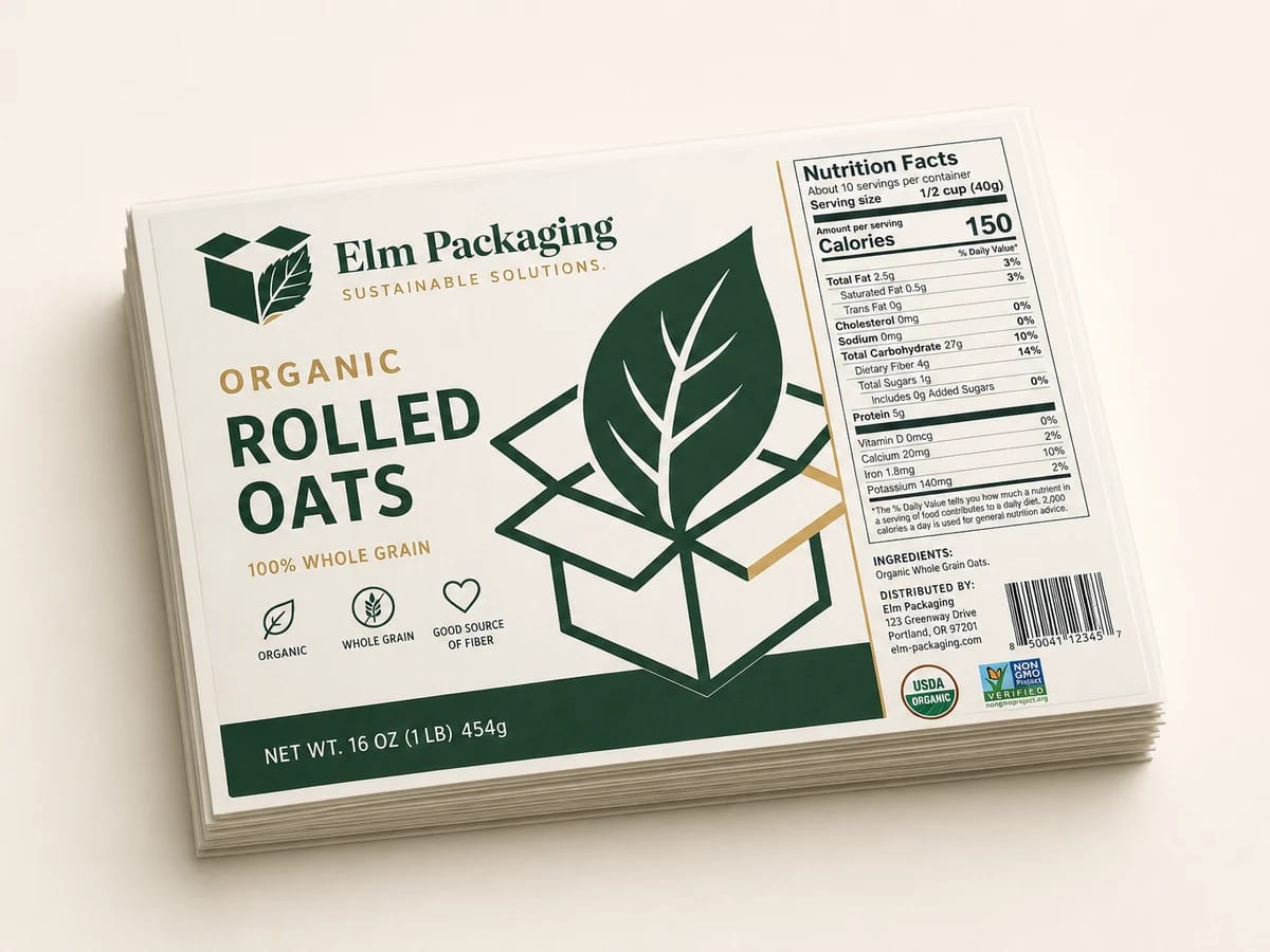 Custom custom food labels packaging
