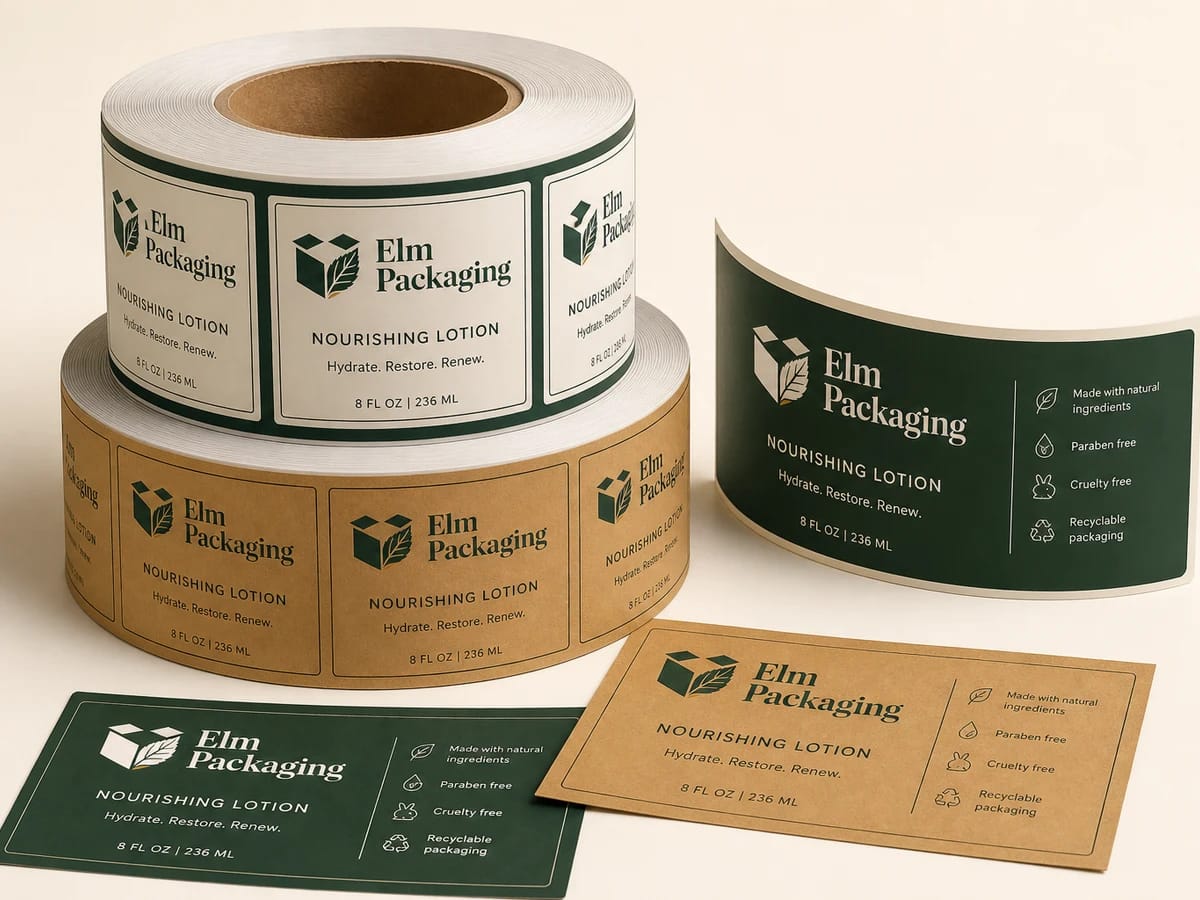 Custom custom lotion labels packaging