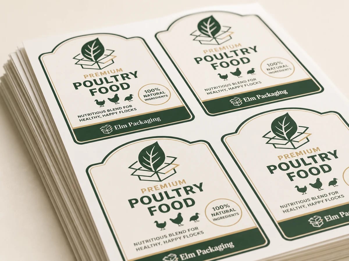 Custom custom poultry labels packaging