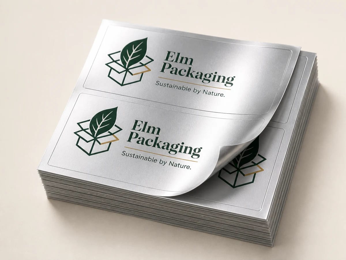 Custom custom silver mylar labels packaging