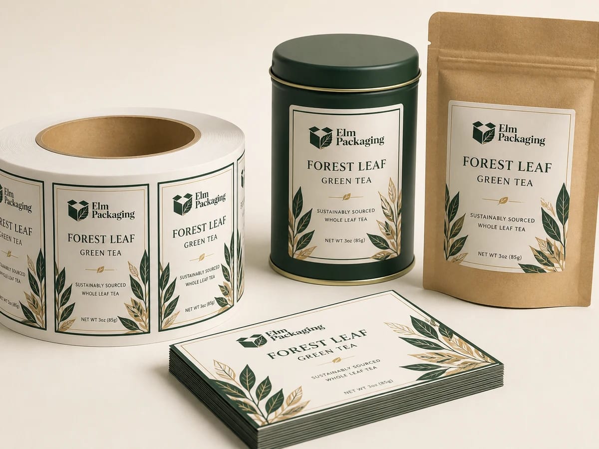 Custom custom tea labels packaging