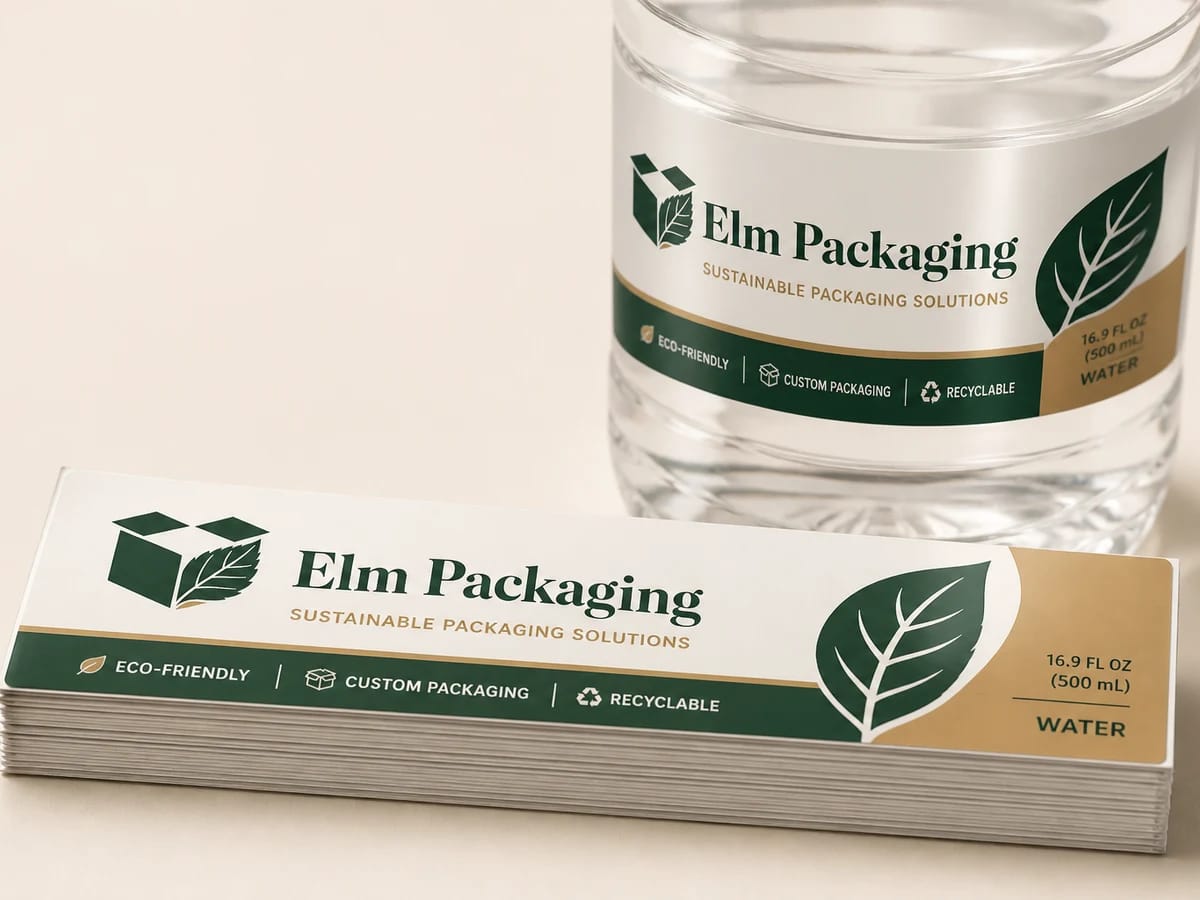 Custom custom water bottle labels packaging
