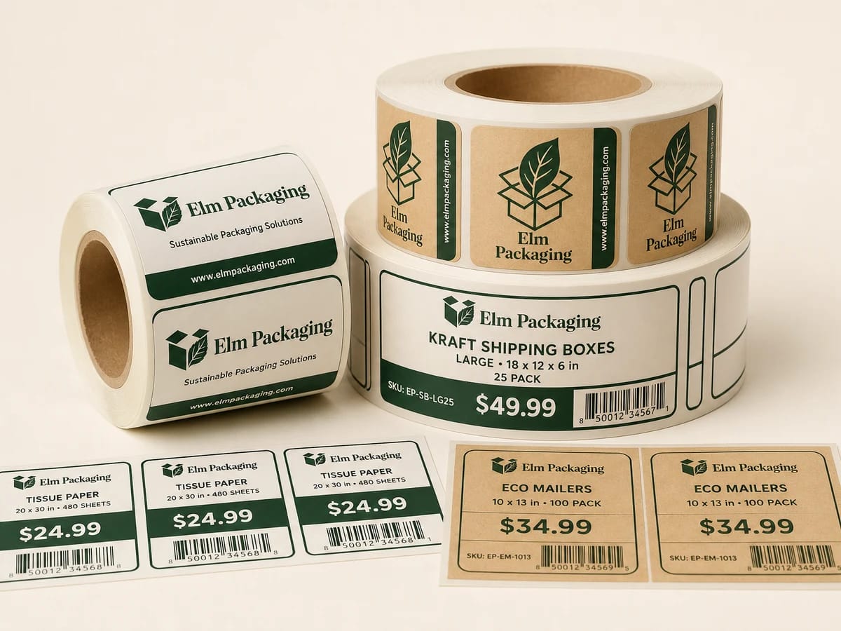 Custom retail labels packaging