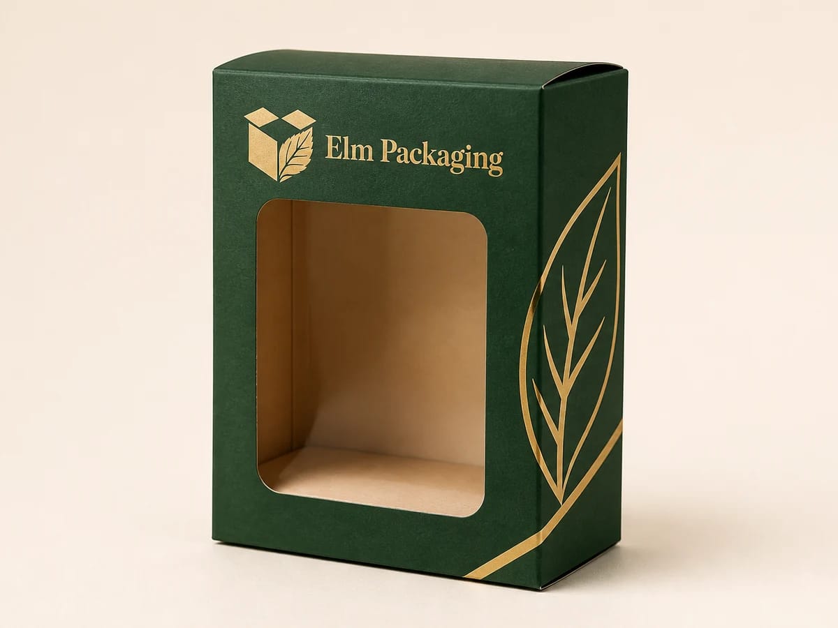 Custom custom window die cut boxes packaging