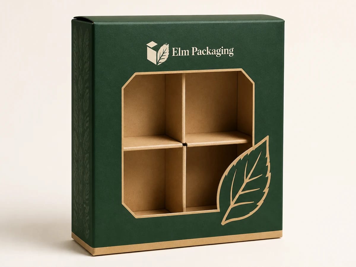 Custom custom window die cut insert boxes packaging