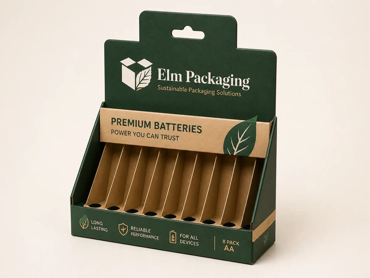 Custom custom battery display hanger boxes packaging