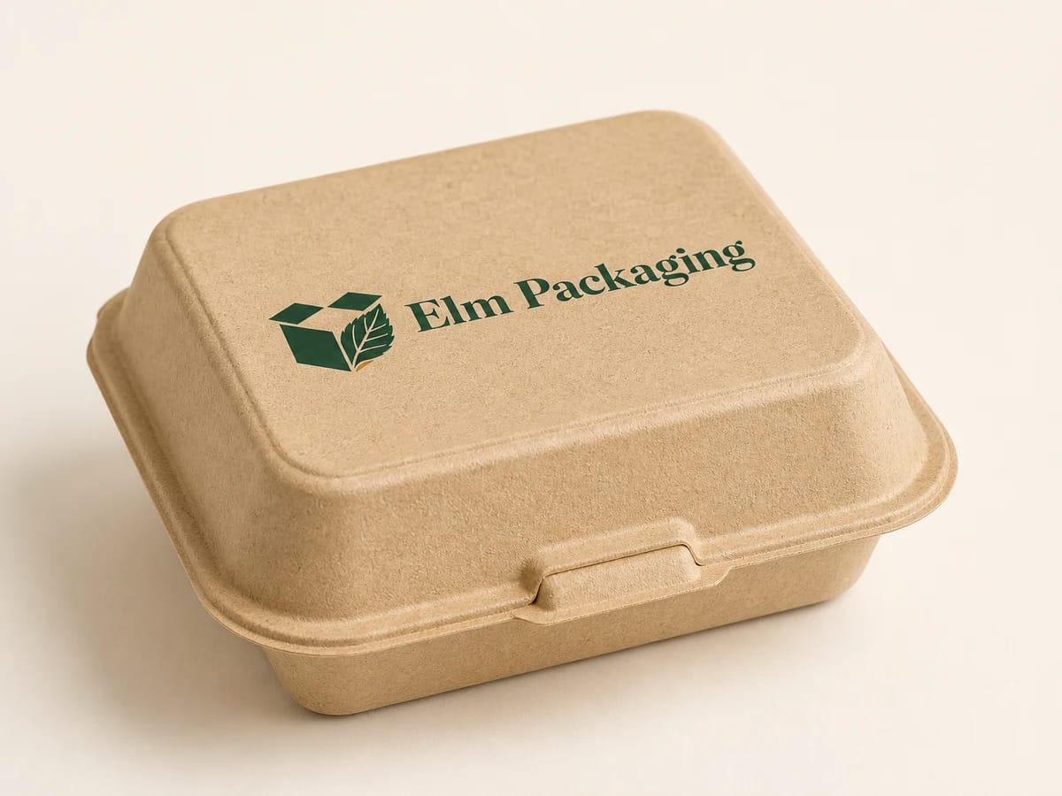Custom custom bagasse burger boxes packaging