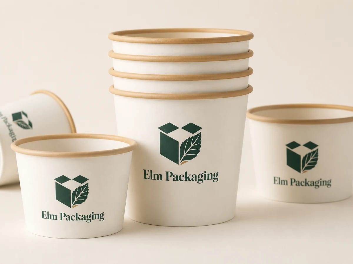 Custom custom disposable ice cream cups packaging