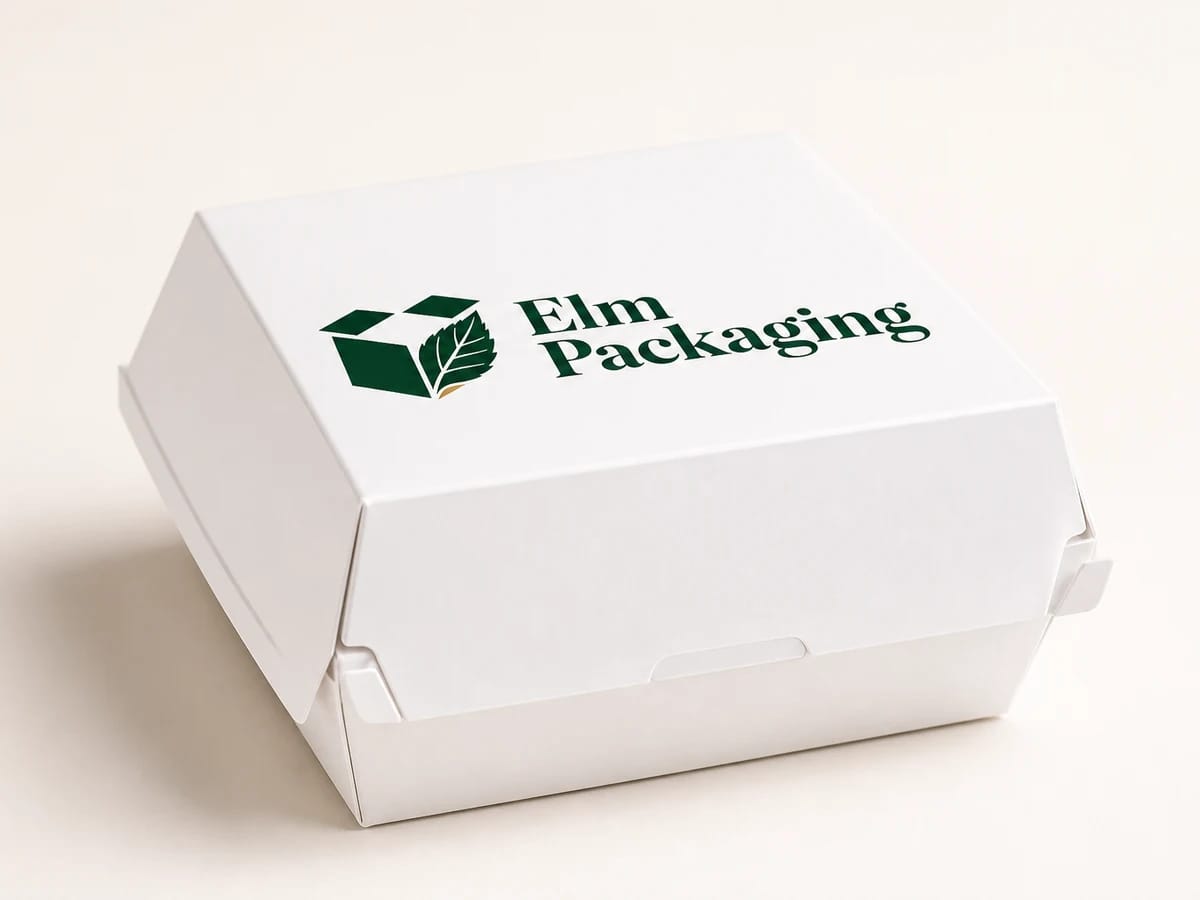 Custom custom white burger boxes packaging