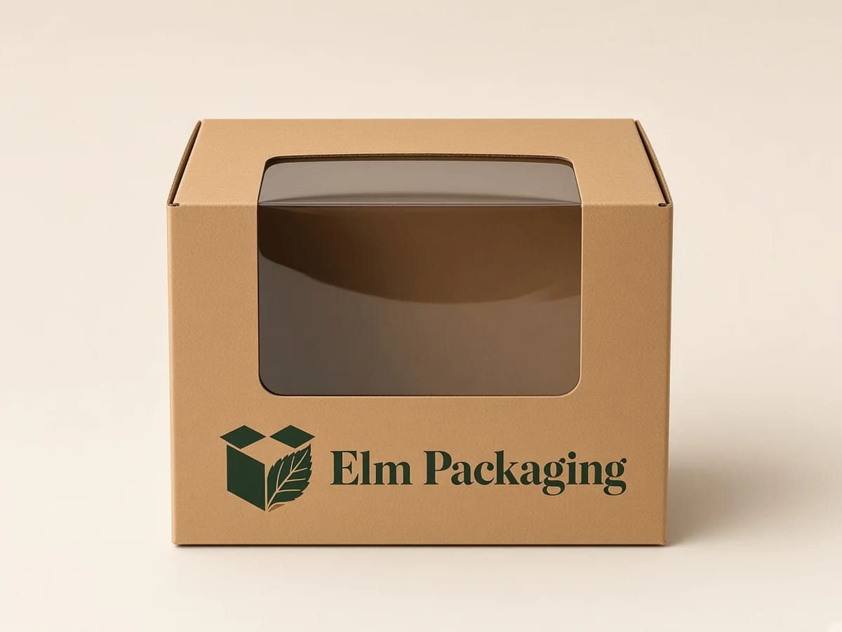 Custom custom kraft boxes with window packaging