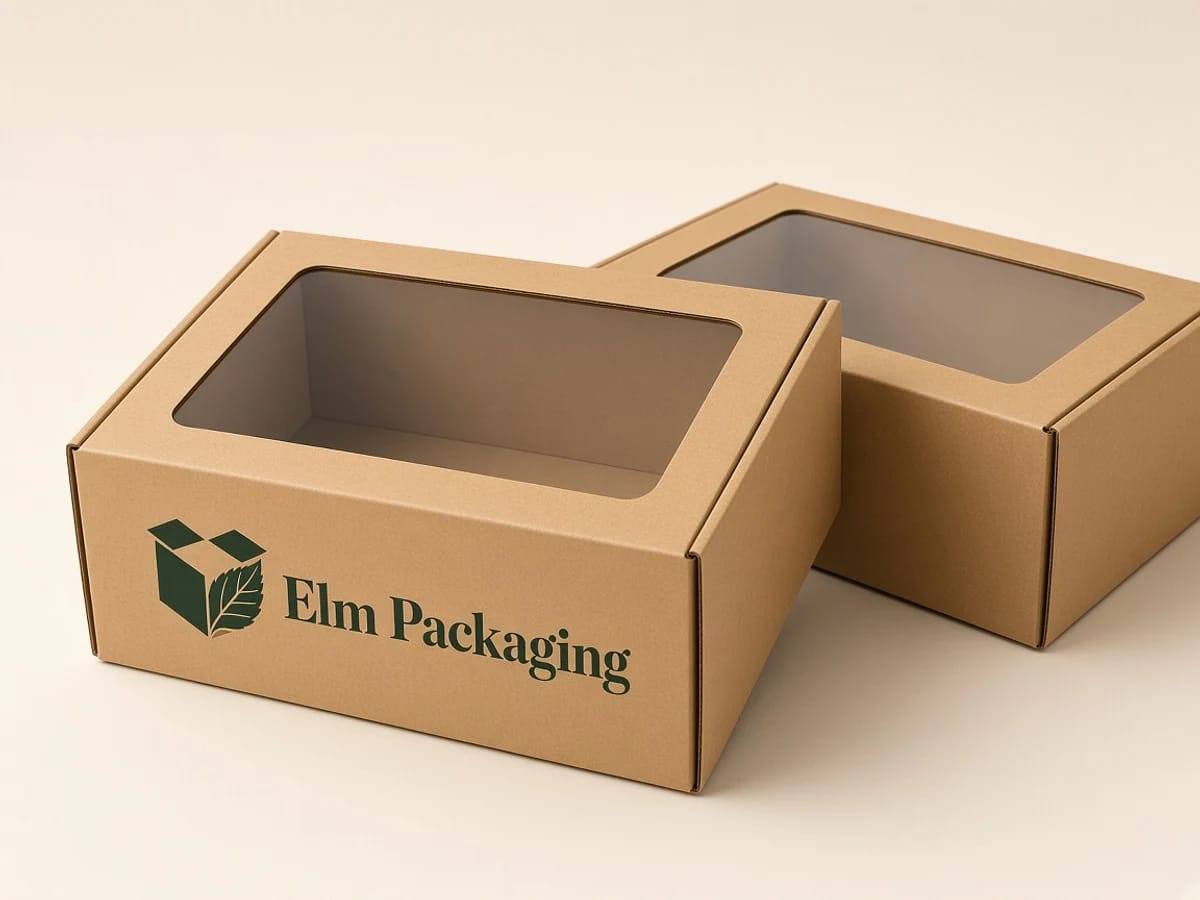Custom custom kraft gift boxes with window packaging