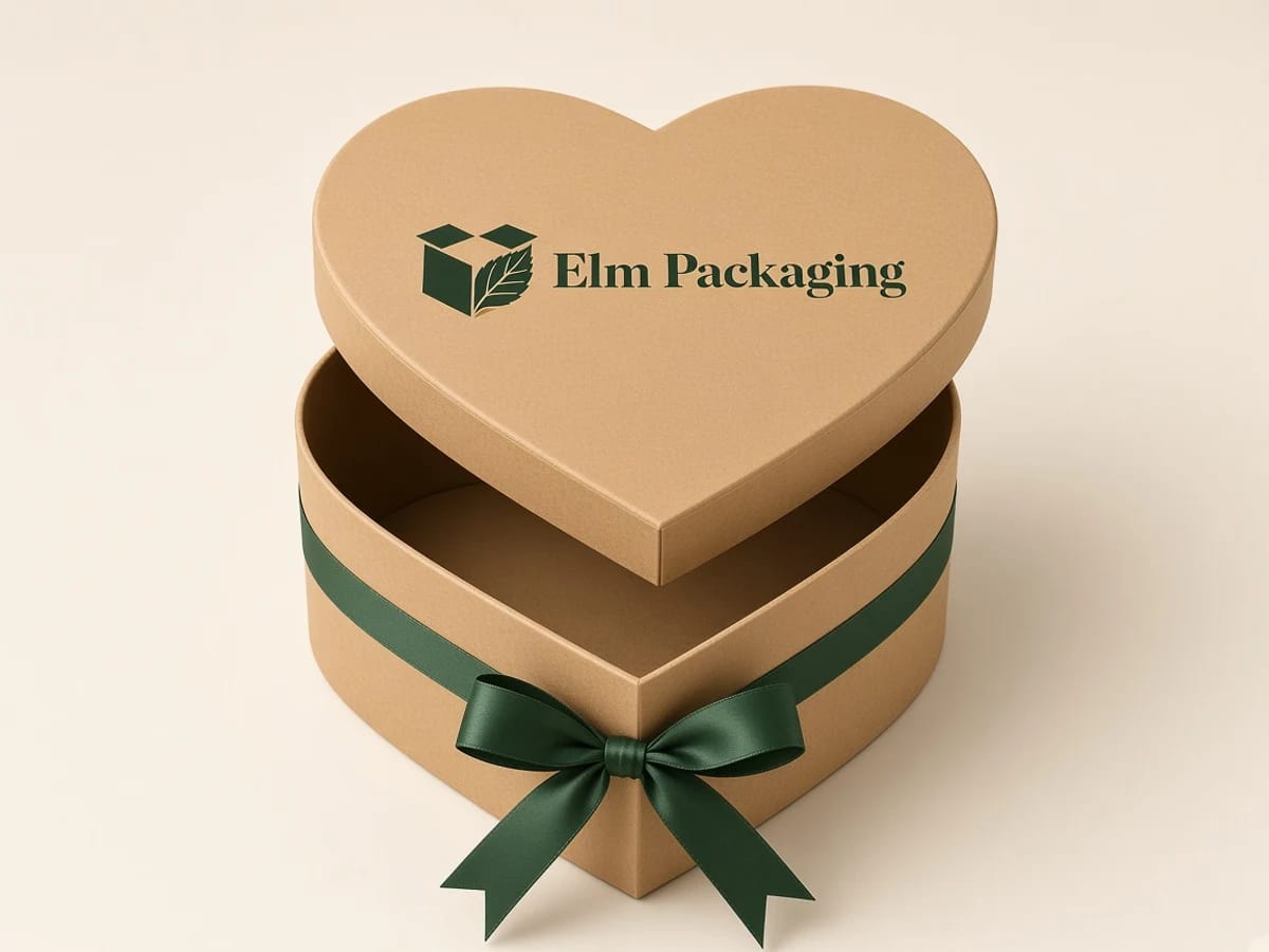 Custom custom kraft heart boxes packaging