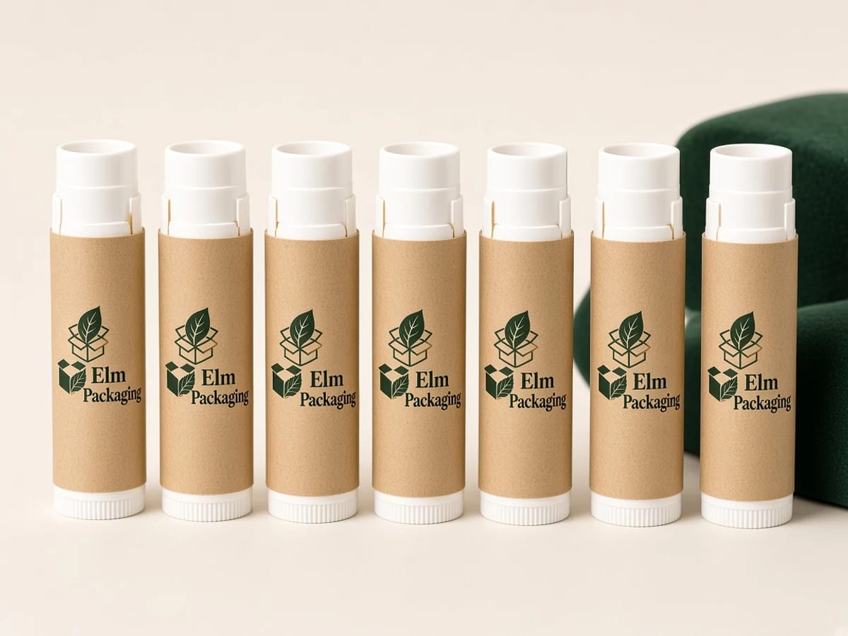 Custom custom kraft lip balm labels packaging