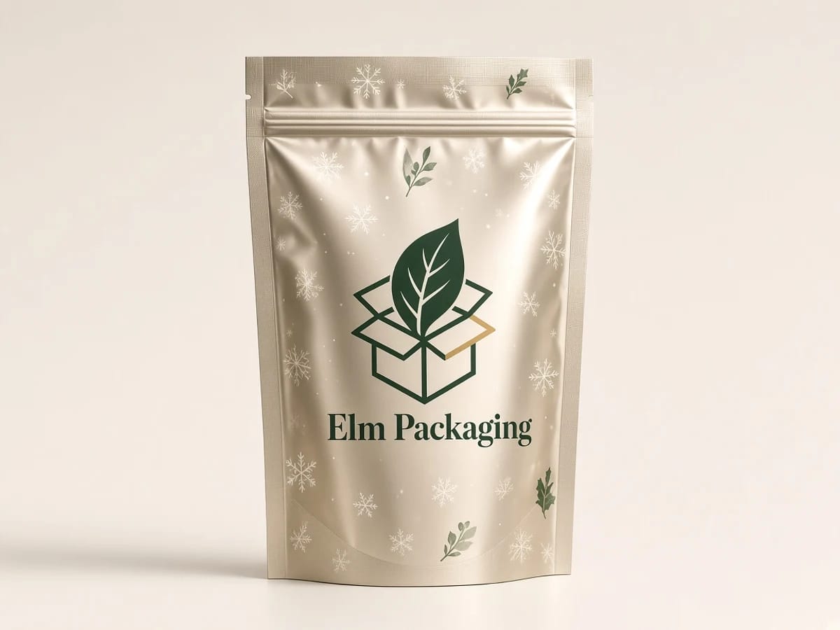 Custom custom christmas mylar bags packaging
