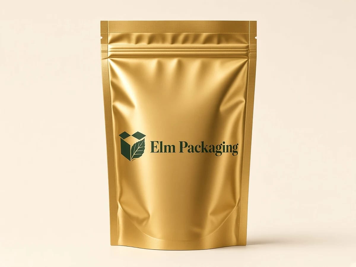 Custom custom gold mylar bags packaging