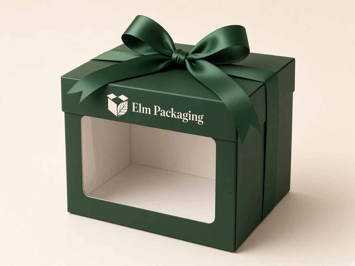 Custom custom window tie boxes packaging