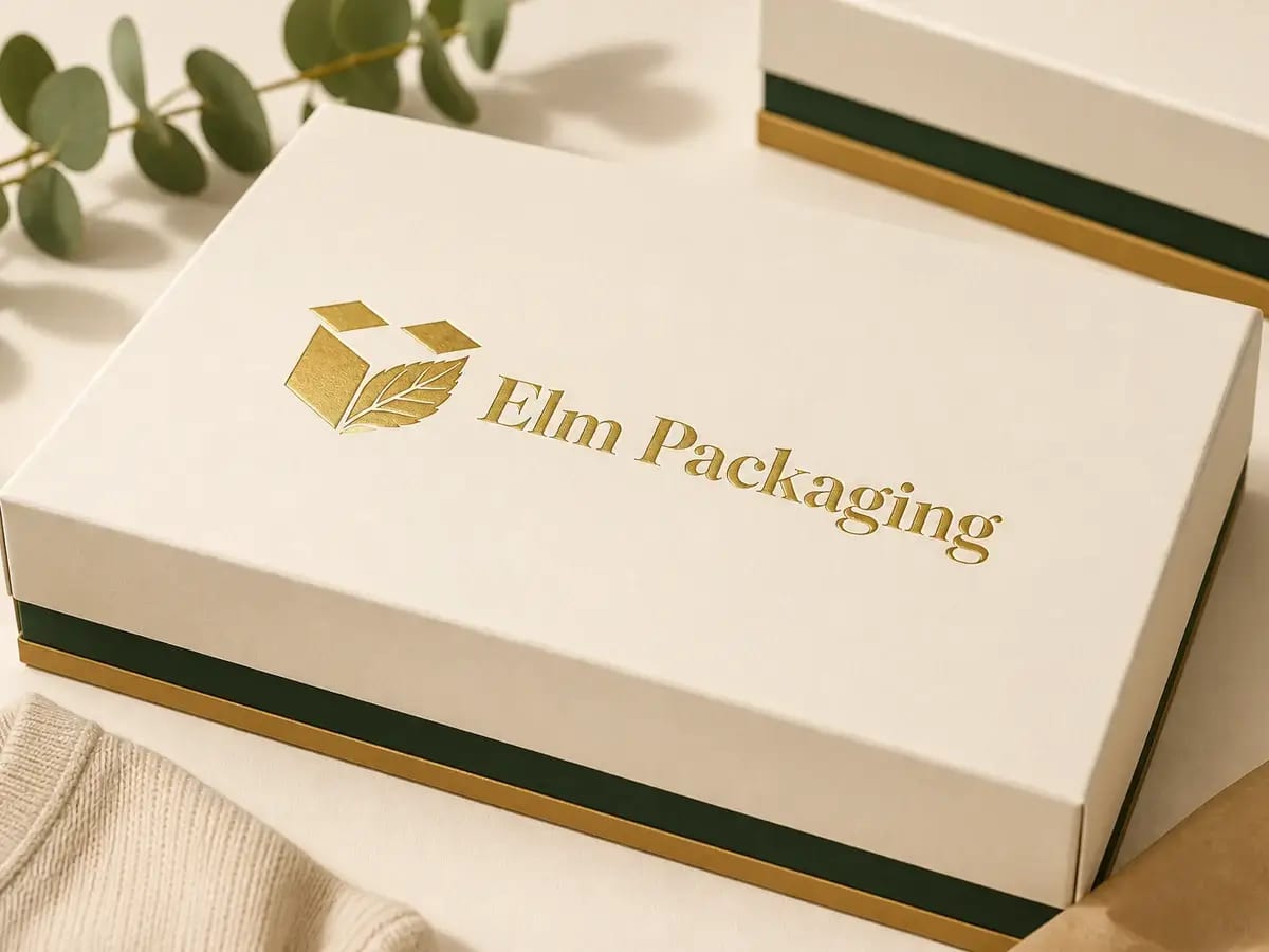 Custom Apparel Boxes With Gold Foil Logo