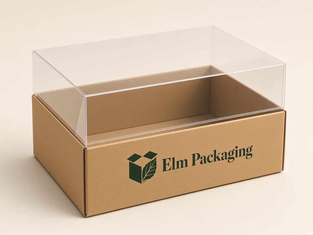 Custom Kraft Box With Clear Lid