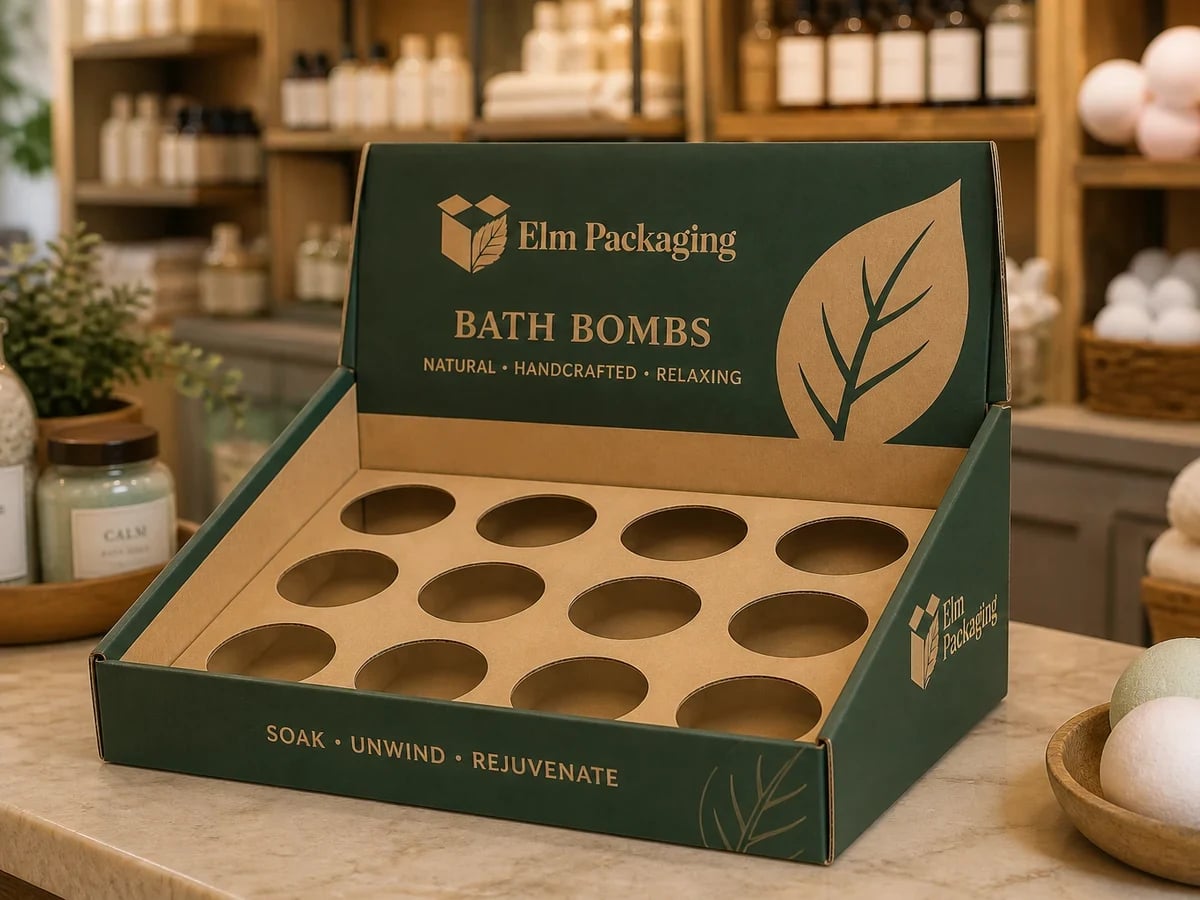 Display Boxes packaging in context — lifestyle shot for Display Boxes and PDQs for Product Launches