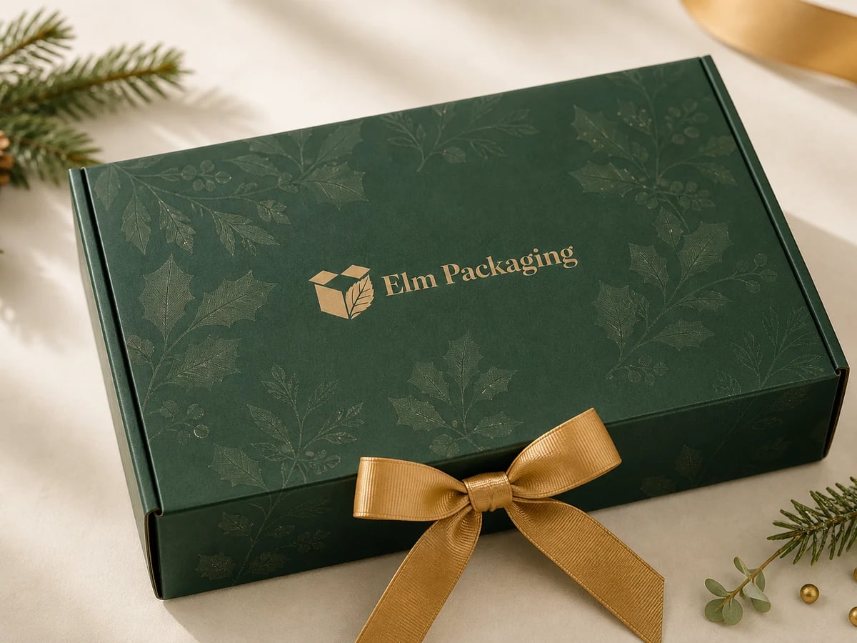 Custom Christmas Apparel Packaging with custom brand printing