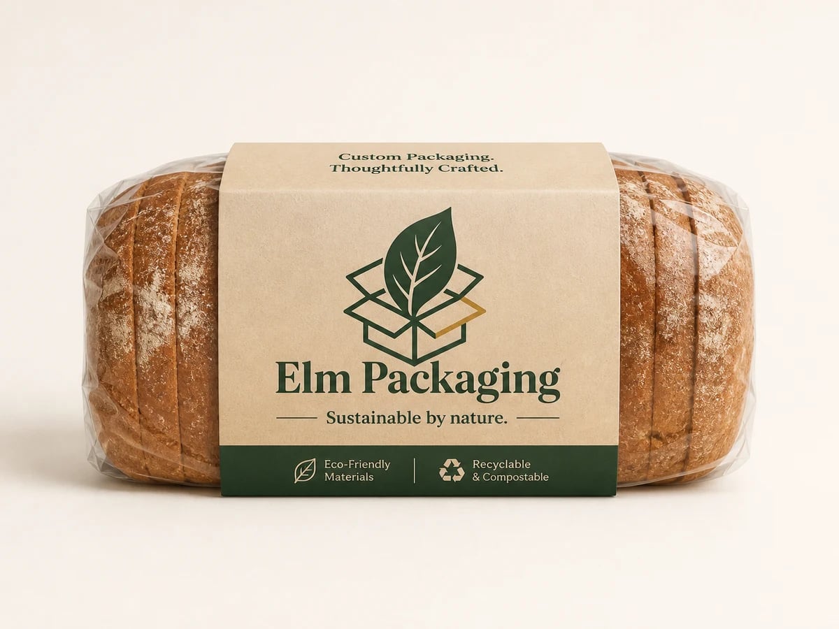 Custom Bread Packaging with custom brand printing
