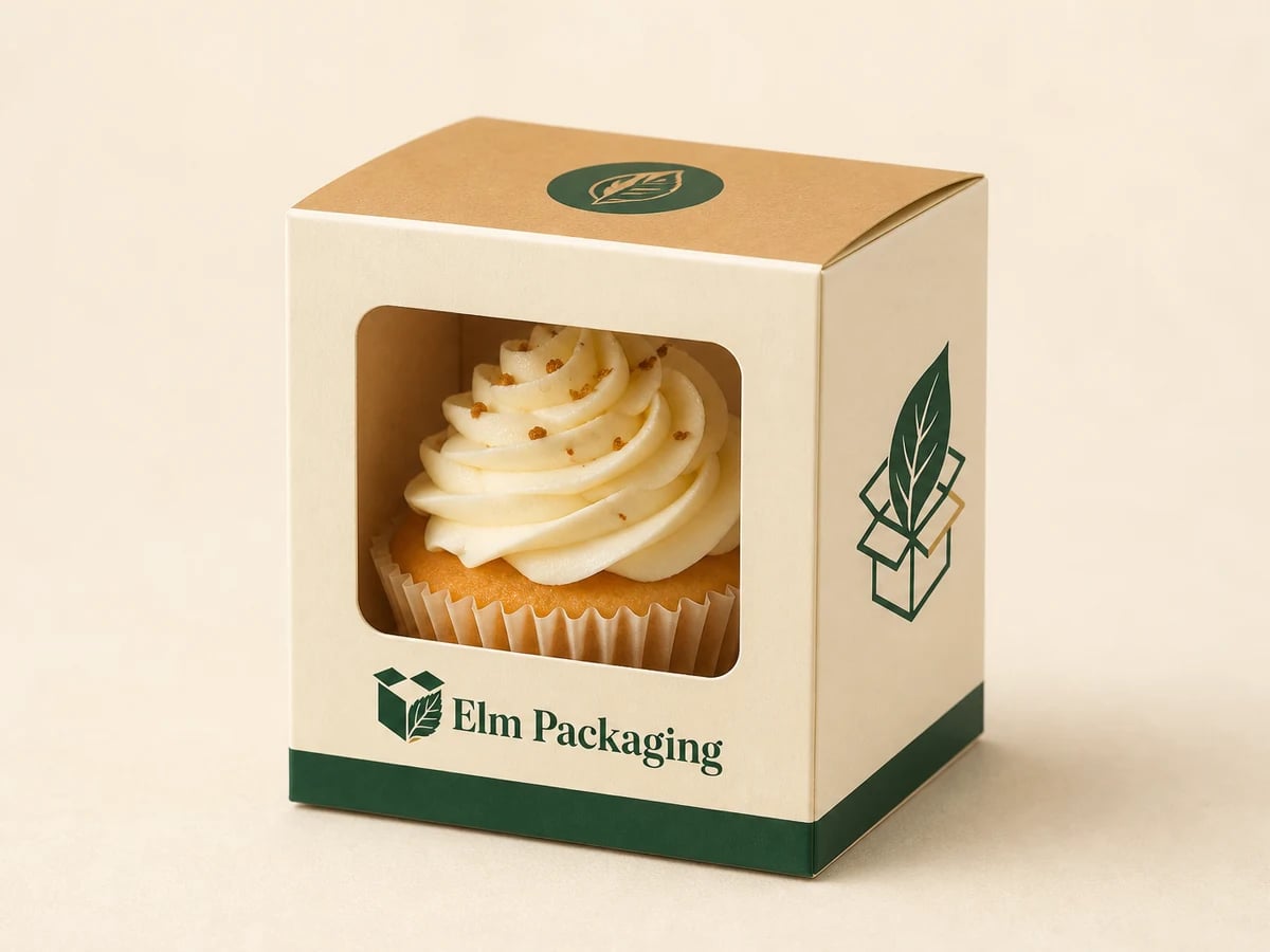 Custom Individual Cupcake Boxes with custom brand printing