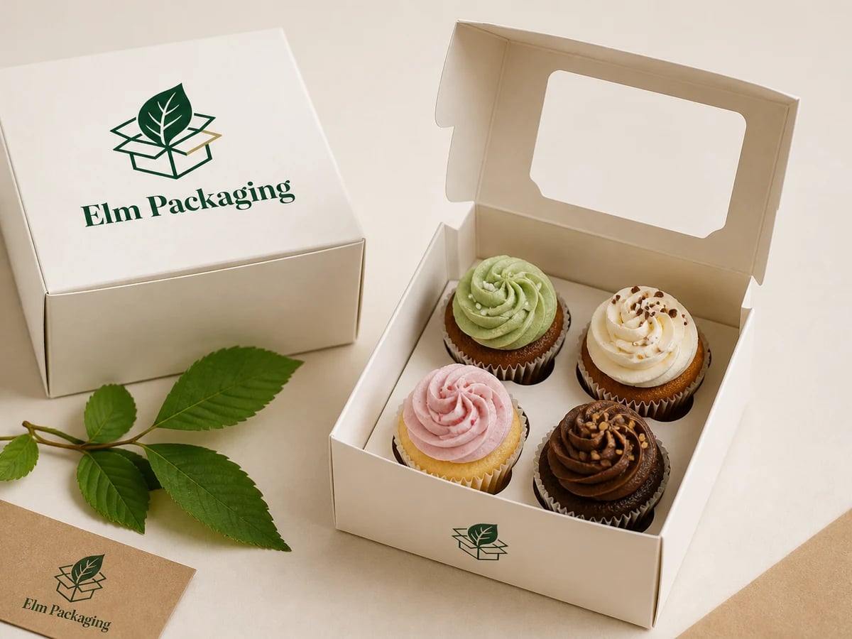 Custom Mini Cupcake Boxes with custom brand printing