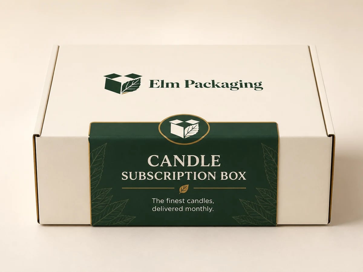 Custom Candle Subscription Box with custom brand printing