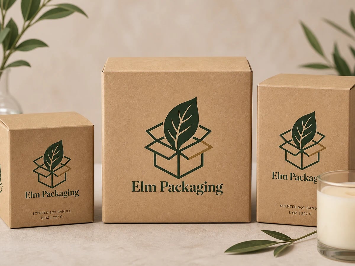 Custom Kraft Candle Boxes with custom brand printing